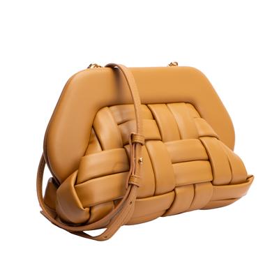 Themoire Brown Handbag