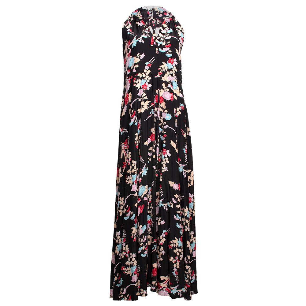  Diane Von Furstenberg Size 4 Black Floral Dress