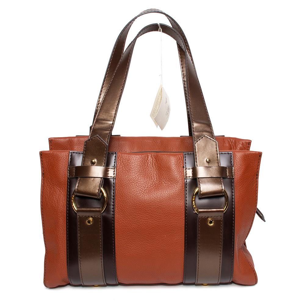  New Lancel Brown Cowhide Leather Handbag