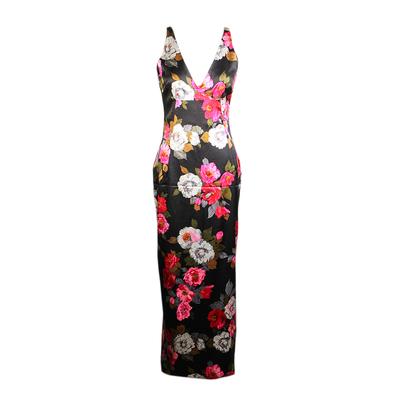 Dolce + Gabbana Size 44 Floral Print Maxi Dress