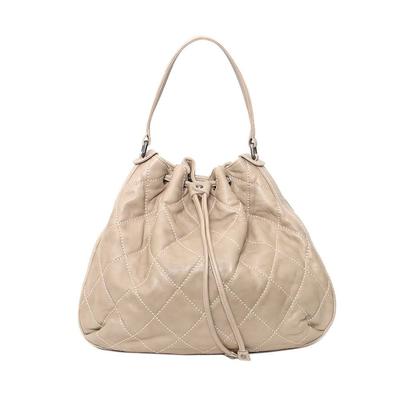 Chanel Khaki Quilted Hobo