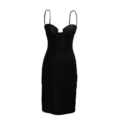 Versace Size 38 Black Short Dress