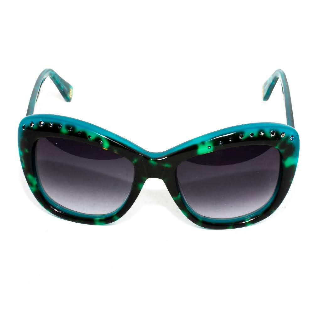  Oscar De La Renta Blue Studded Sunglasses