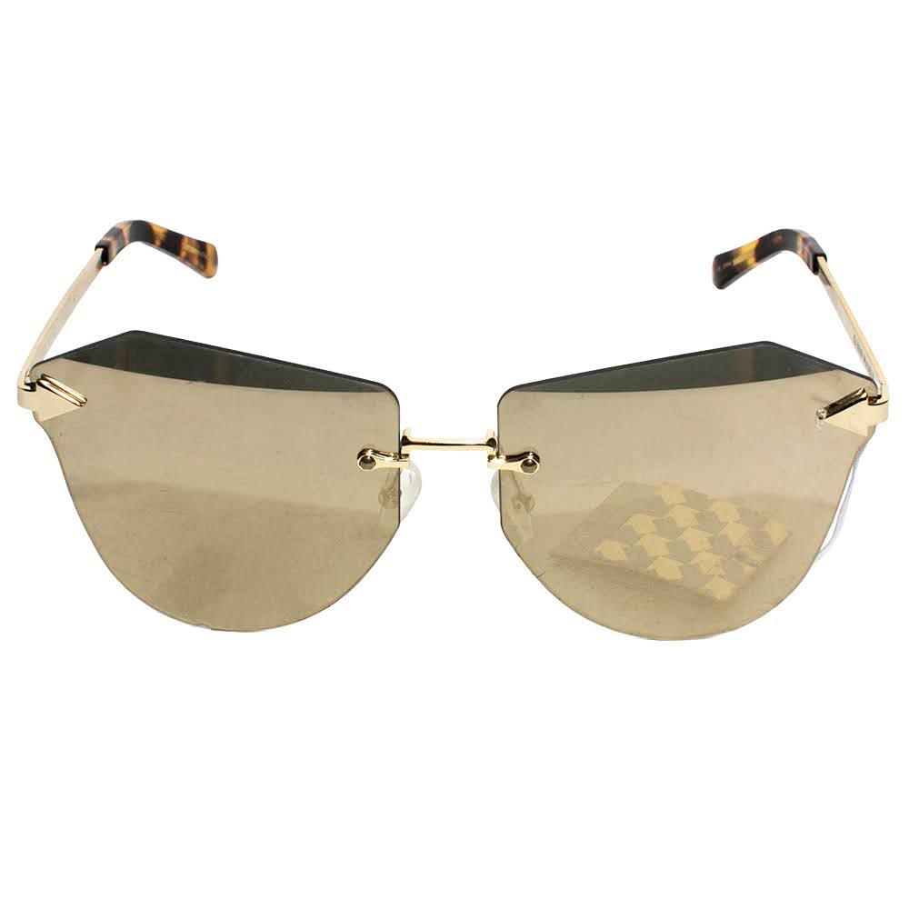  New Karen Walker Gold Metal Mirrored Sunglasses