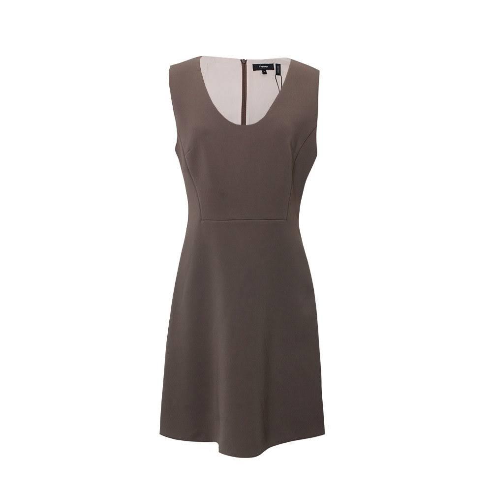  New Theory Size 8 Brown Dress