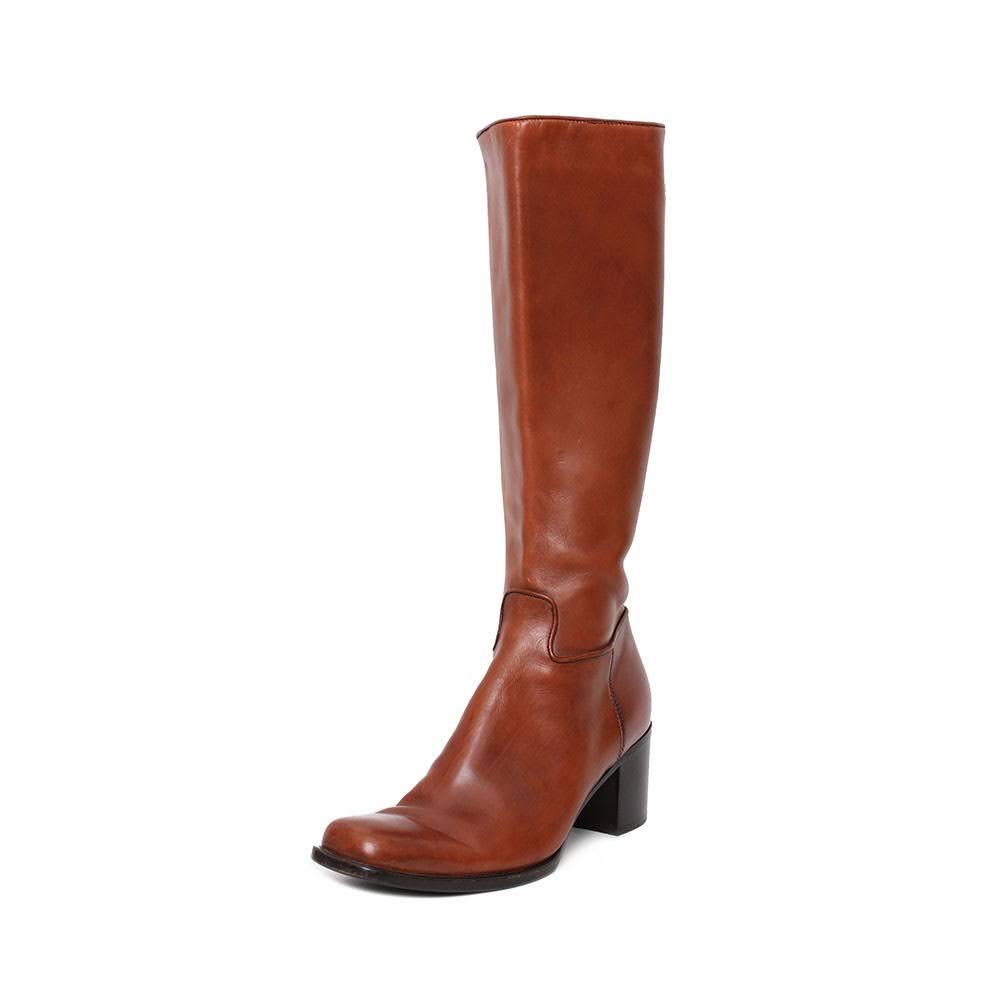  Prada Size 36 Brown Leather Boots