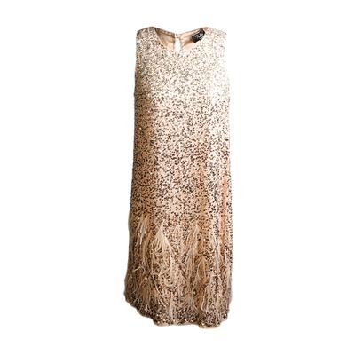 New Parker Size 8 Sequin and Feather Short Dress