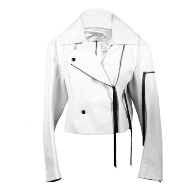 Olivier Theyskens Size 40 White Leather Jacket