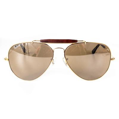  Ray-Ban Gold Aviator Sunglasses