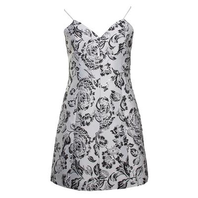 Alice + Olivia Size 4 White Floral Party Dress