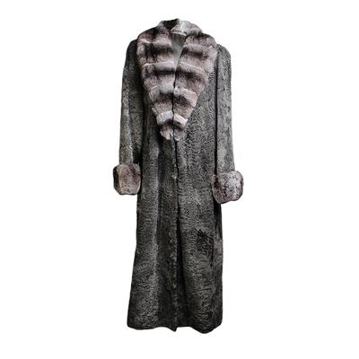 Size Large Chinchilla and Swakara Lamb Fur Coat