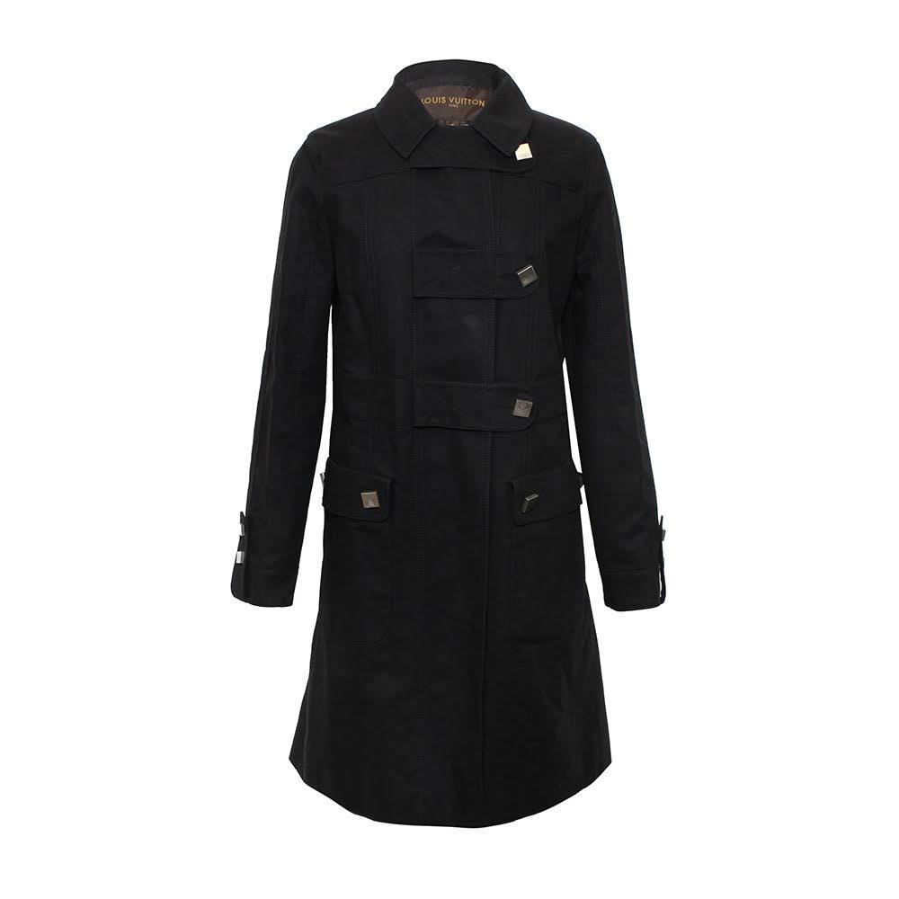  New Louis Vuitton Size 38 Black Coat