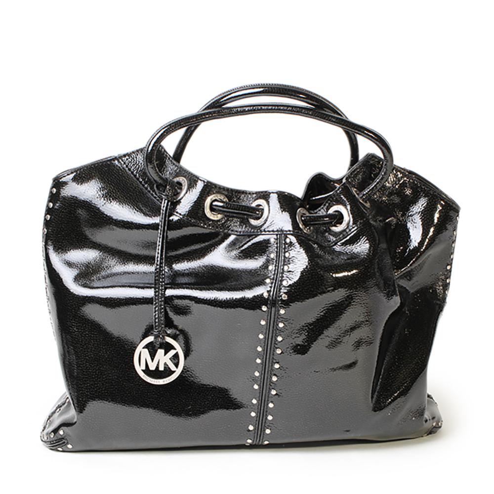  Michael M Kors Patent Studded Leather Tote