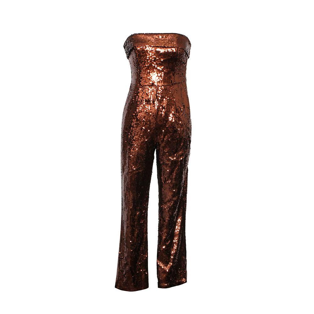  Camilla Size Small Brown Sequin Jumpsuit