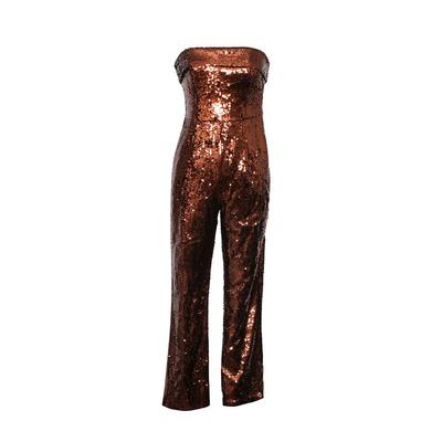 Camilla Size Small Brown Sequin Jumpsuit