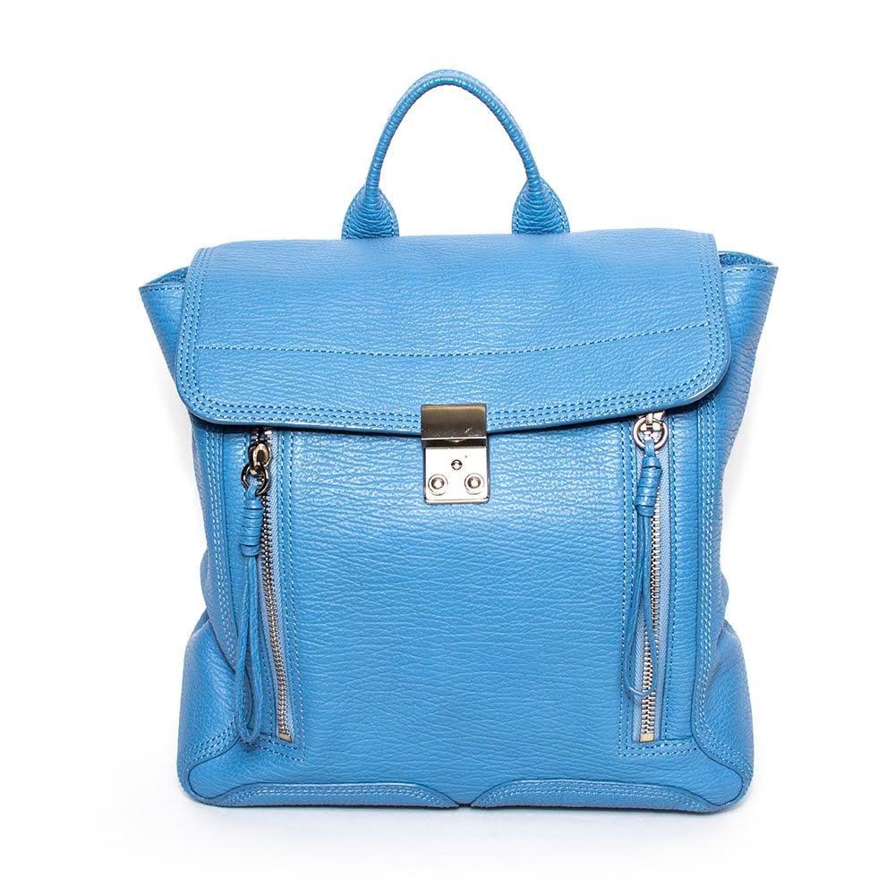  Philip Lim Blue Leather Backpack