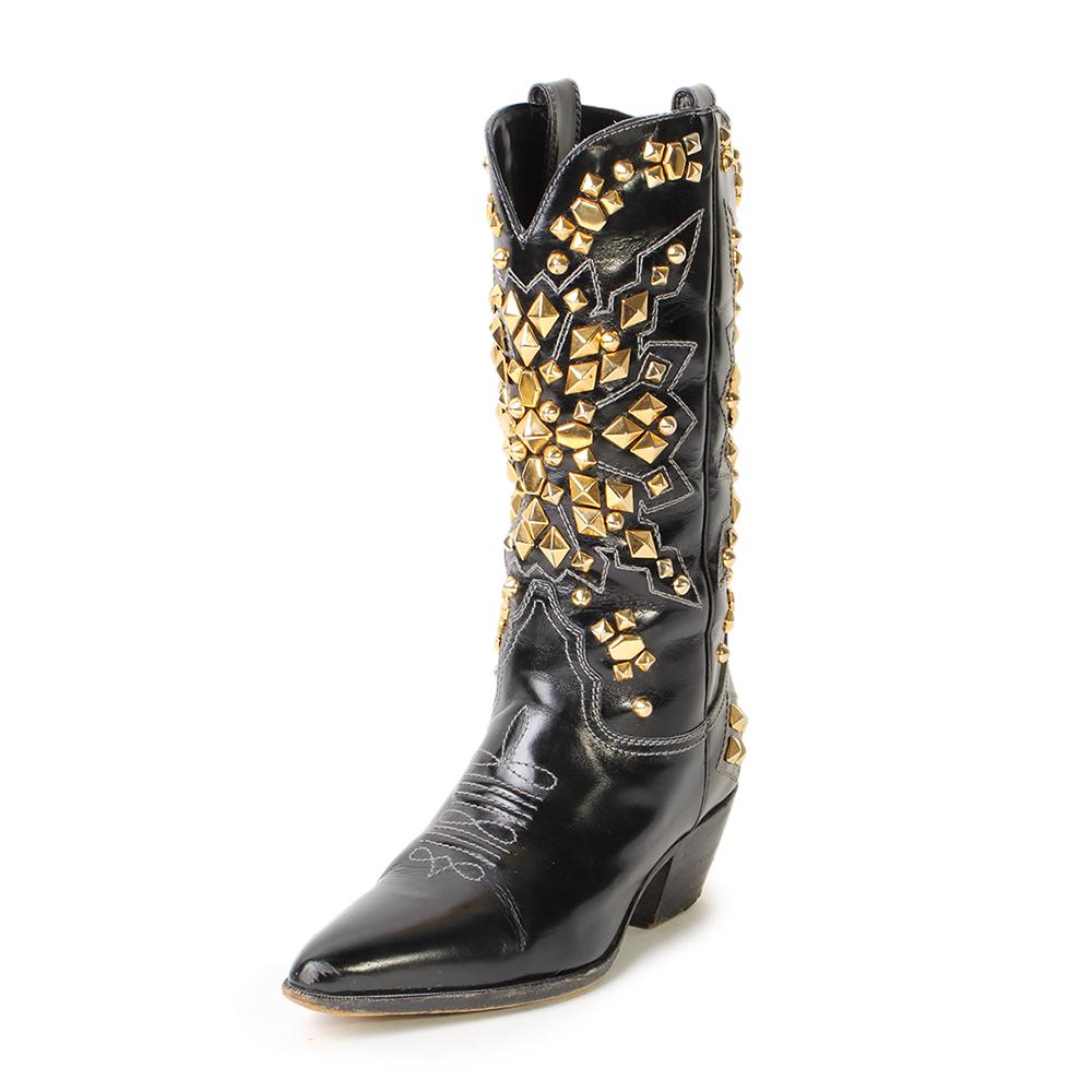  Susan Bennis Warren Edwards Size 5.5 Studded Western Boots