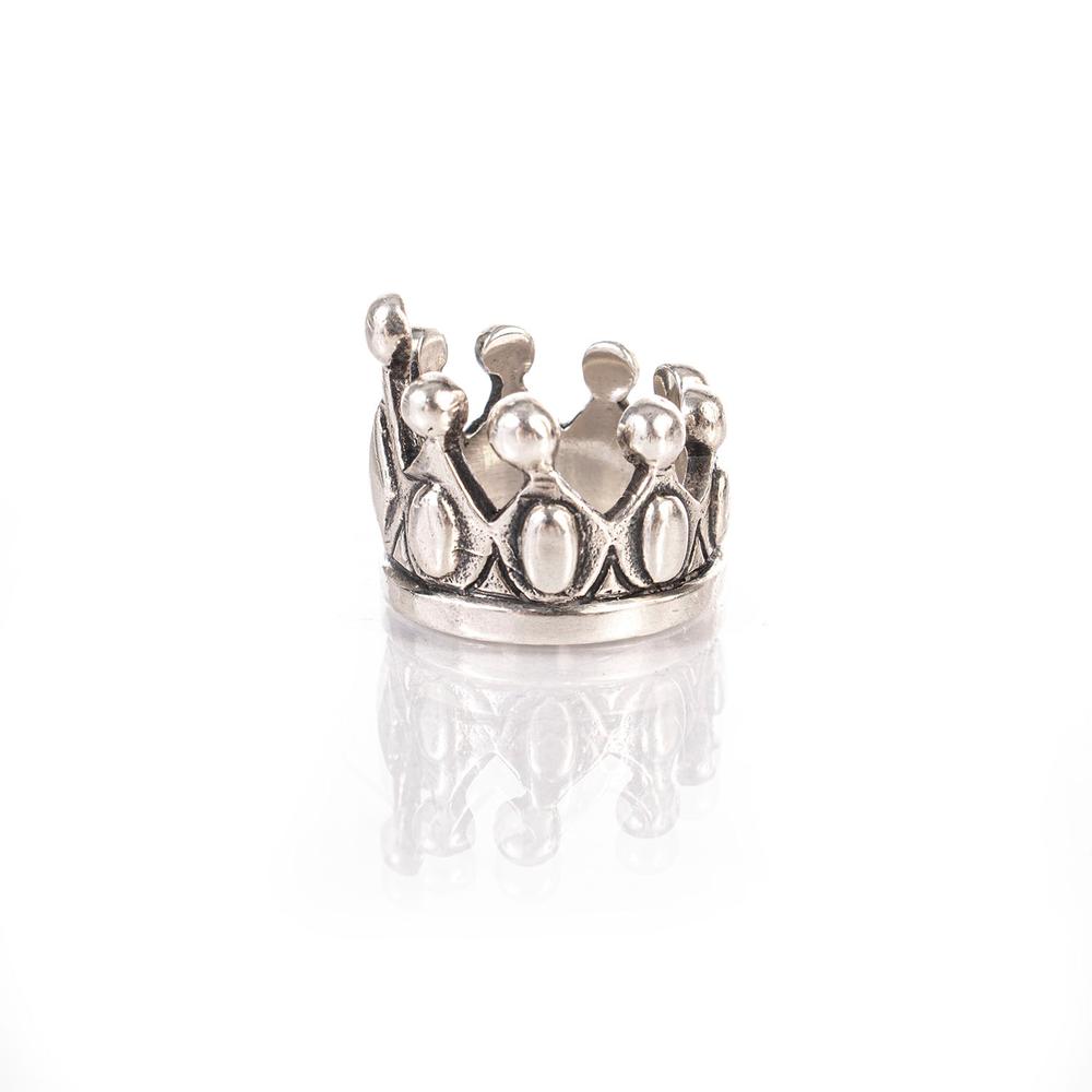  King Baby Size 10 Silver Crown Ring