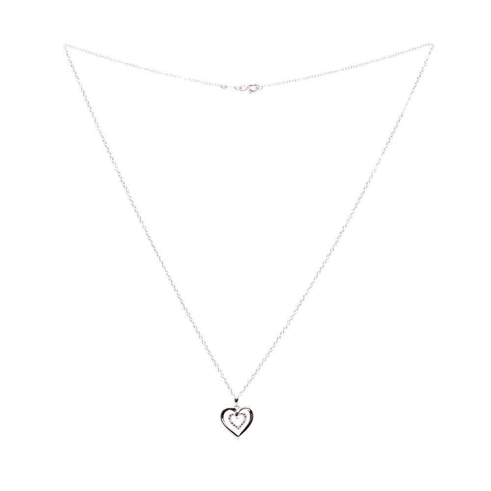  925 Diamond Heart Necklace