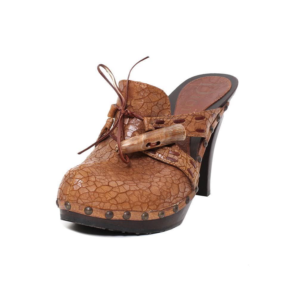 Christian Dior Size 38.5 Brown Clogs