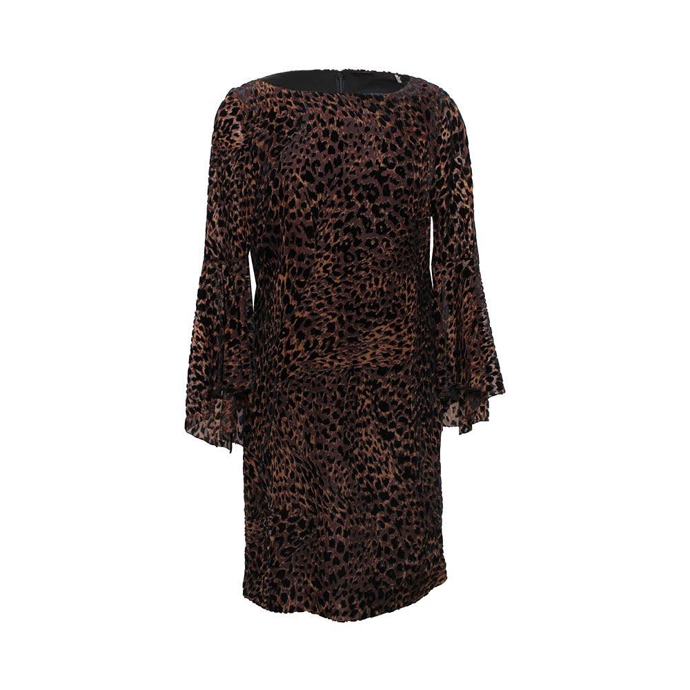  Elie Tahari Size Small Velour Leopard Print Dress