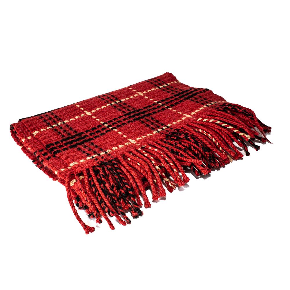  Burberry Red Wool Scarf