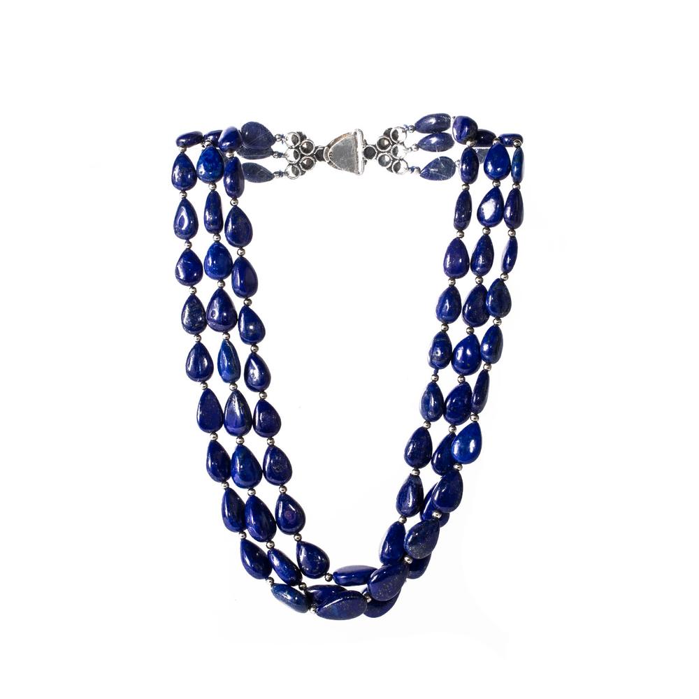  Lapis Multi- Strand Blue Necklace