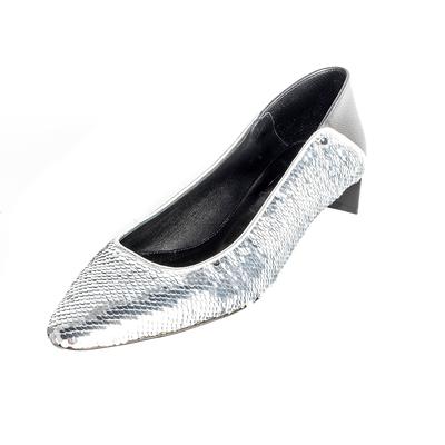 New Loewe Size 38 Silver Sequin Heel