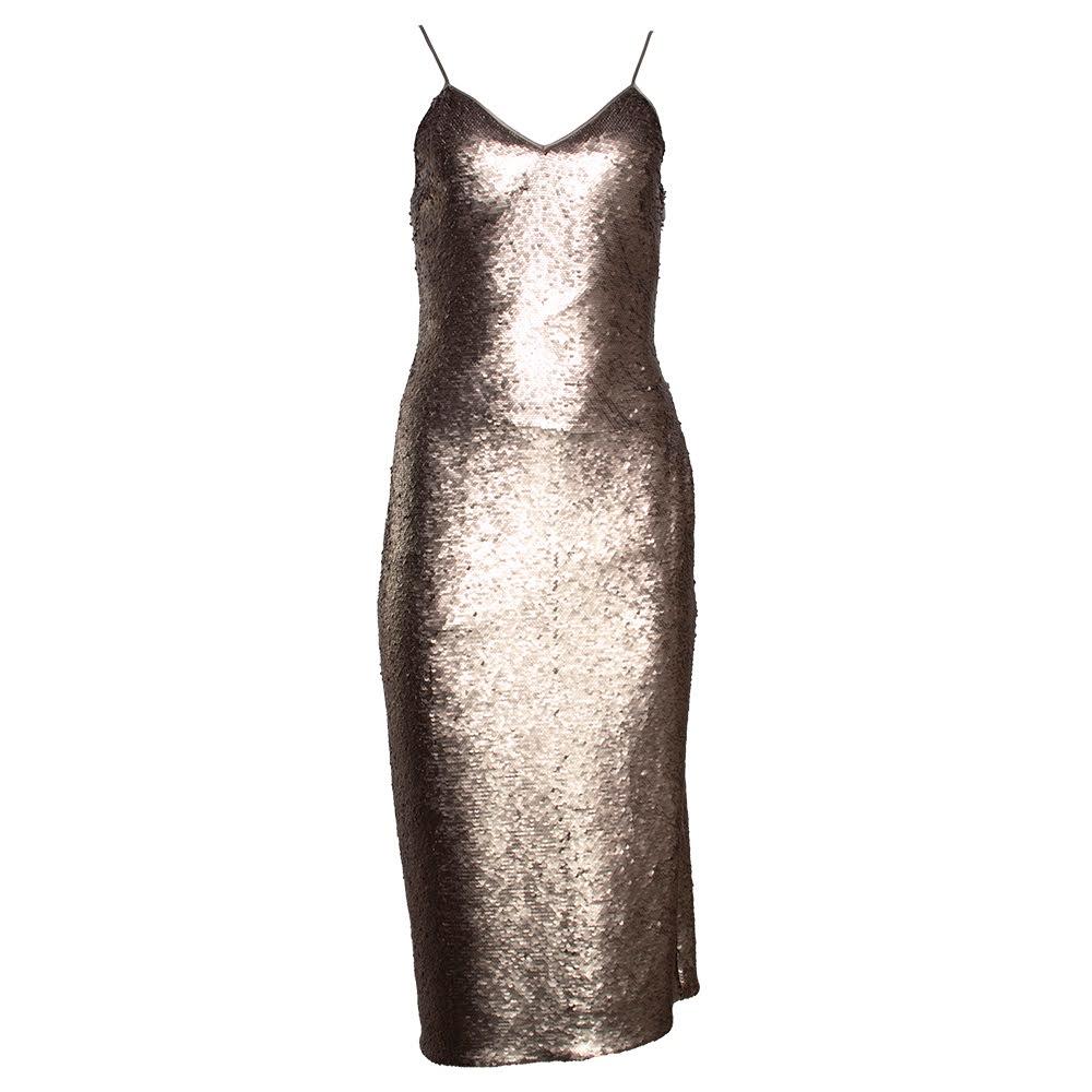  Cinq A Sept Size 0 Bronze Sequin Dress