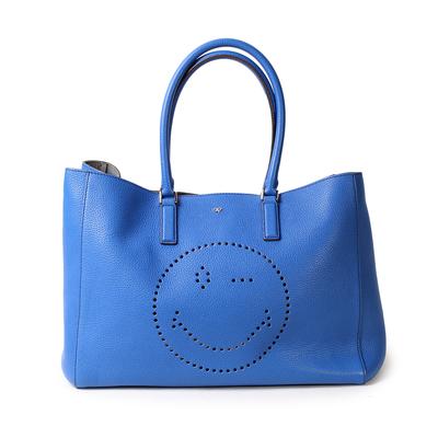 Anya Hindmarch Blue Wink Face Tote
