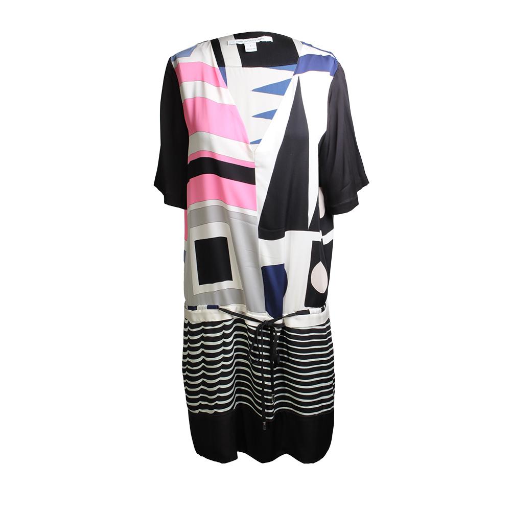  Diane Von Furstenberg Size 6 Geometric Print Dress