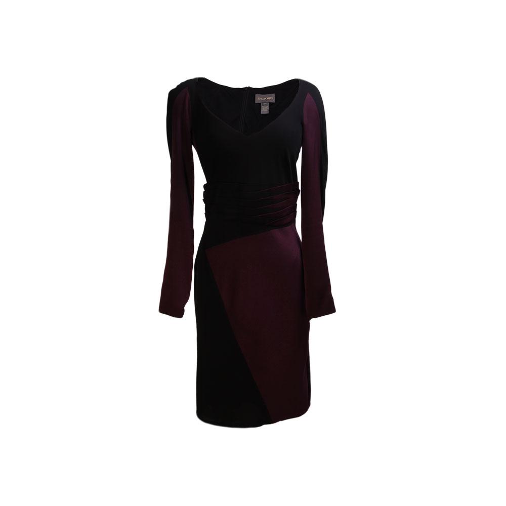  Zac Posen Size 4 Black & Purple Short Party Dress