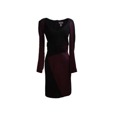 Zac Posen Size 4 Black & Purple Short Party Dress