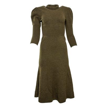 Michael Kors Size Small Collection Green Cashmere Sweater Dress