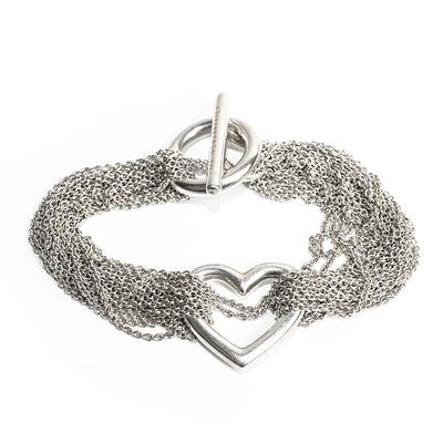 Tiffany & Co. Silver Multi-Strand Heart Bracelet