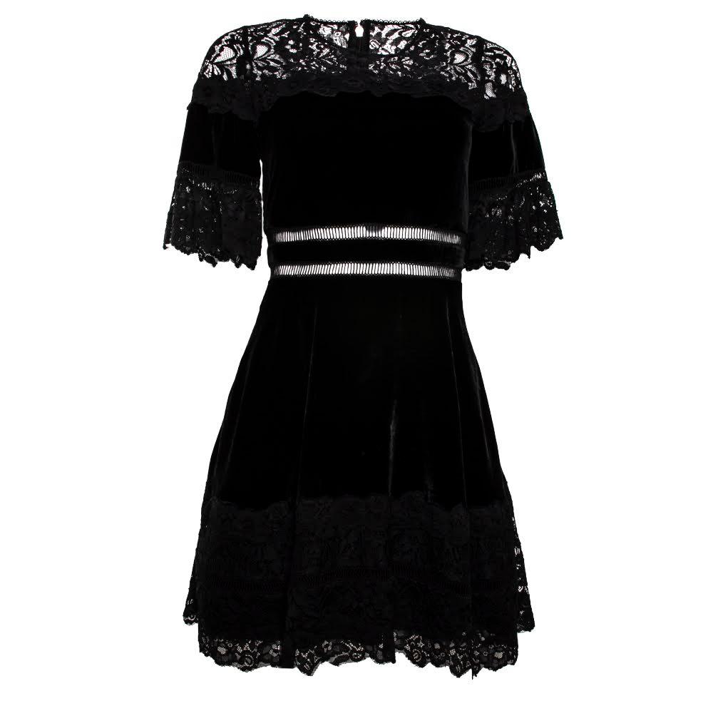  Rebecca Taylor Size 0 Black Lace Short Dress