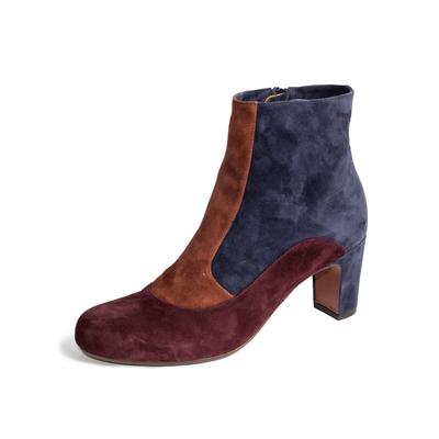 Chie Mihara Size 38.5 Suede Patch Booties 