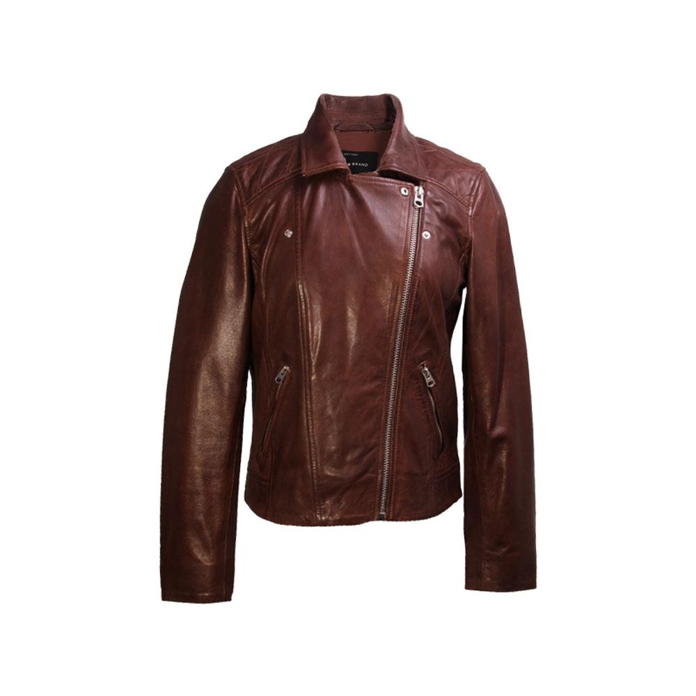  Lucky Brand Size Small Brown Leather Jacket