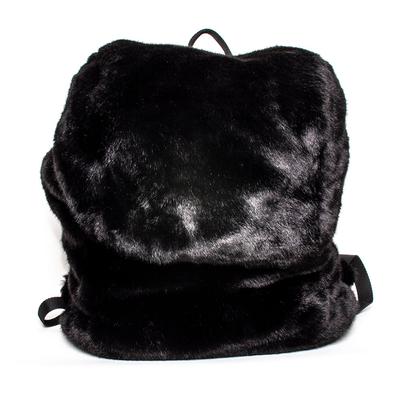 Fenty x Puma Limited Edition Black Faux Fur Backpack