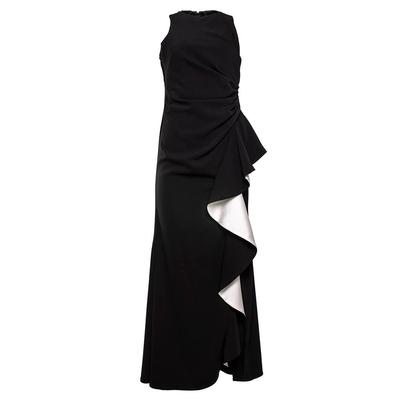 Carmen Marc Valvo Size 8 Black Long Evening Dress