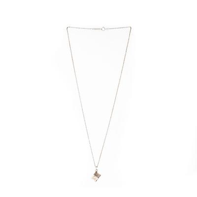 Tiffany and Co Atlas Roman Number Cube Necklace 