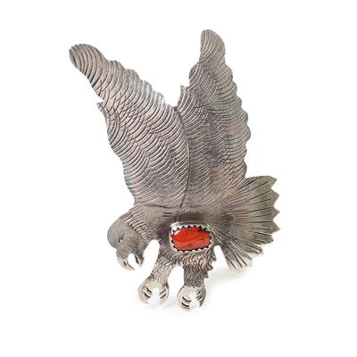 Ben Yazzie Sterling Silver Eagle Pin
