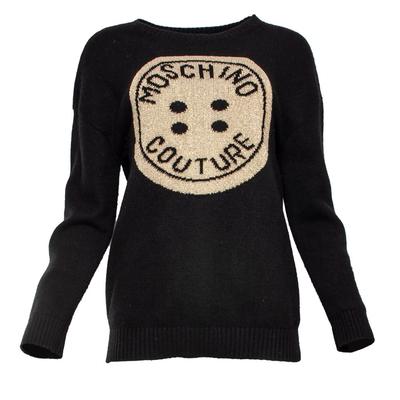  Moschino Size Medium Black Vintage 90s Sweater