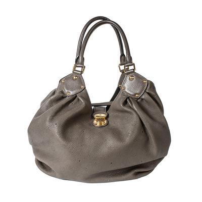  Louis Vuitton Brown XL Mahina Leather Hobo bag