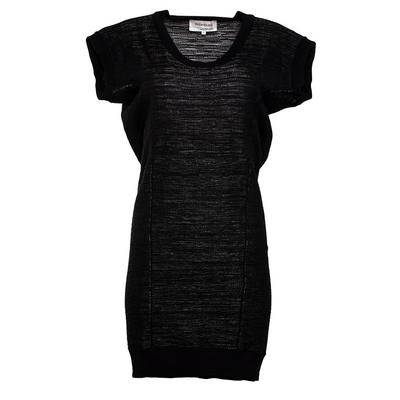 YSL Size Small Black Merino Wool Dress