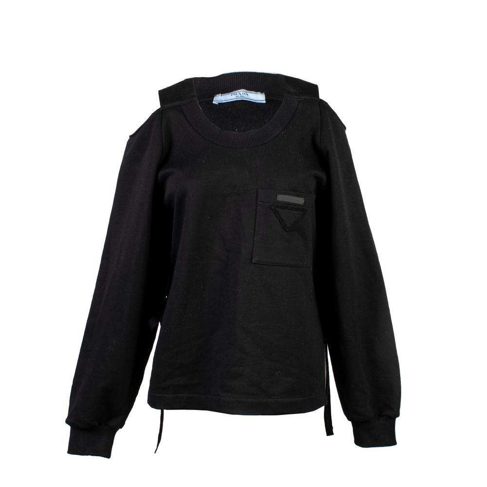  Prada Size Xs Black Shoulder Cutout Sweater