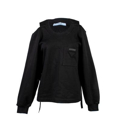 Prada Size XS Black Shoulder Cutout Sweater 