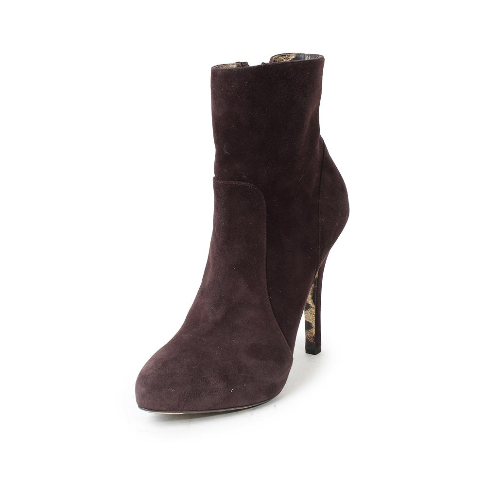  Dolce & Gabbana Size 38.5 Brown Suede Booties