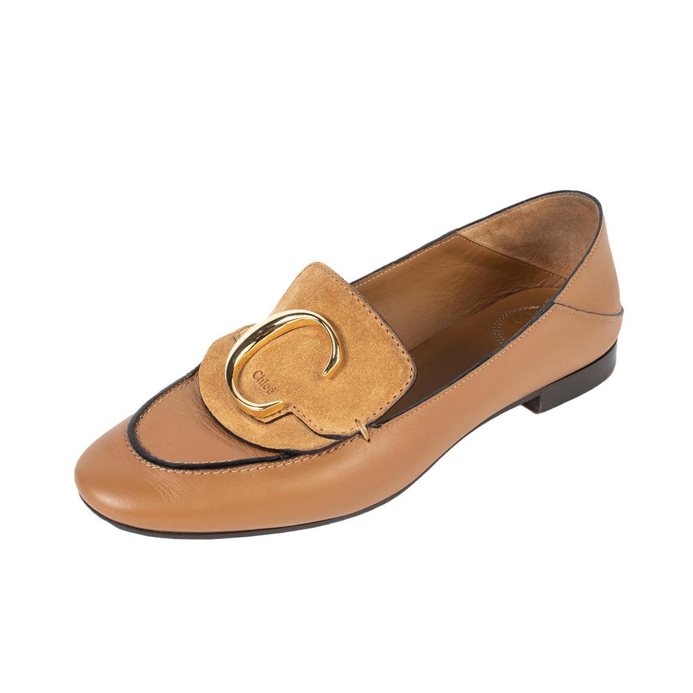  Chloe Size 36.5 Brown Loafers