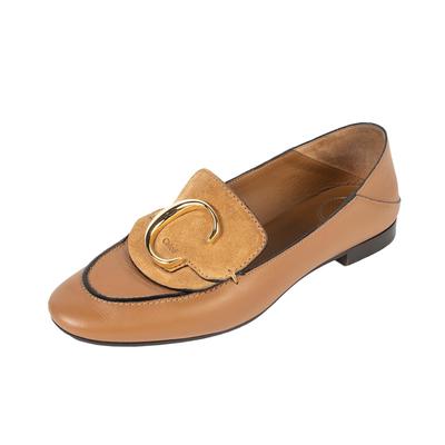 Chloe Size 36.5 Brown Loafers 